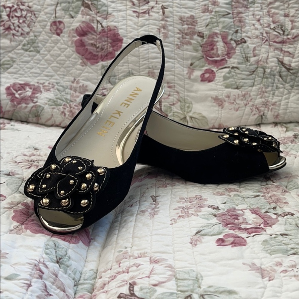 Anne Klein Slingback Open Toe Pumps